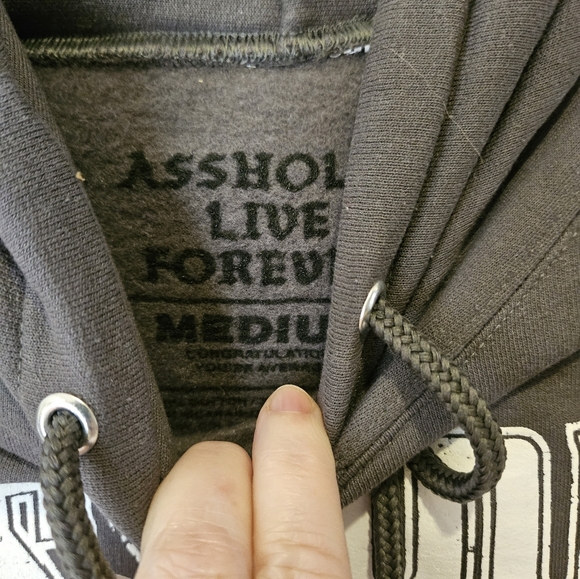 NWOT Assholes Live Forever Medium Hoodie - Picture 4 of 4